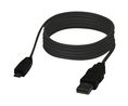 Cable, USB-A Plug - USB Micro-B Plug, 2m, USB 2.0, Black